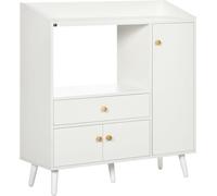Homcom Aparador para microondas 90x30x94 cm blanco