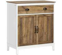 HOMCOM Aparador para Salón Armario de Almacenamiento con Cajón 2 Puertas y Estante Ajustable 78,5x39x89,4 cm Marrón Aosom España