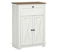 HOMCOM Aparador para Salón con Puertas Dobles Cajón 60x30x87,4 cm Blanco