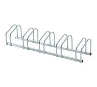 HOMCOM Aparcamiento para 5 Bicicletas Soporte Estacionamiento de Acero para Interior y Exterior Plata 145x33x27 cm Aosom España