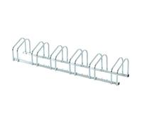 HOMCOM Soporte para 6 Bicicletas Aparcamiento de Acero para Suelo o Pared 179x33x27 cm Plata Aosom España