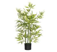 HOMCOM Árbol Artificial de Bambú 90 cm Planta Artificial Decorativa Grande Decoración para Hogar Oficina Balcón Dormitorio Verde
