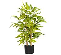 HOMCOM Árbol de Bambú Artificial Decorativo en Maceta 60cm