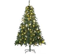 Árbol De Navidad Artificial De Pvc Metal Homcom 112x112x180 Cm -verde