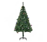 HOMCOM Árbol de Navidad Artificial 150 cm con 420 Ramas Adornos Piñas Decoración Navideña para Interiores Verde