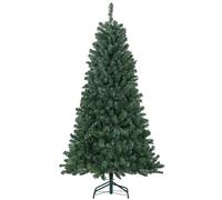 HOMCOM Árbol de Navidad 180 cm Árbol de Navidad Artificial con 760 Ramas de Alambre de Memoria y Base Plegable Árbol de Navideño para Salón Verde