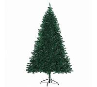 HOMCOM Árbol de Navidad 180cm Artificial Árbol de Pino Decoración Navideña con Soporte Metálico 1000 Ramas Verde PVC