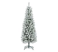 HOMCOM Árbol de Navidad 183 cm Árbol de Navidad Artificial Nevado con 479 Ramas y Soporte de Metal Árbol Navideño para Salón Interior Verde