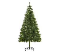 HOMCOM Árbol de Navidad 210cm Artificial Árbol de Pino Decoración Navideña con Soporte Metálico 505 Ramas Verde PET Aosom España