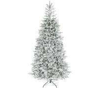 HOMCOM Árbol de Navidad Artificial Ø119x210 cm Árbol de Navidad Nevado