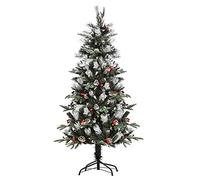 HOMCOM Árbol de Navidad Artificial 150 cm con 440 Ramas 39 Piñas Verde