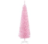 HOMCOM Árbol de Navidad Artificial 180 cm con 390 Puntas Decoración Navideña para Interiores Fácil de Montar Rosa Aosom España