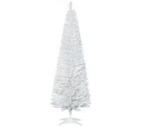 HOMCOM Árbol de Navidad Artificial 180 cm con 390 Puntas Decoración Navideña para Interiores Fácil de Montar Blanco Aosom España