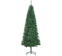 HOMCOM Árbol de Navidad Artificial grande estrecho Árbol con Soporte 210cm 865 Ramas Verde Aosom España