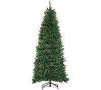 HOMCOM Árbol de Navidad Artificial Árbol con Soporte 210cm 865 Ramas Ecológico PVC Verde