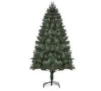 HOMCOM Árbol de Navidad Artificial, árbol de Navidad de 180 cm con 375 Puntas, Soporte de Metal, Aspecto Realista, para Navidad, Interior, Verde