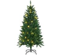 HOMCOM Árbol de Navidad Artificial con Luces Preinstaladas de 150 cm y 502 Ramas Decoración Navideña para Interior Verde Aosom España