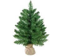 HOMCOM Árbol de Navidad Artificial Pequeño de 60 cm Altura con 70 Ramas Base de Tela Mini Árbol Navideño Realista para Interior Verde