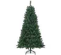 HOMCOM Árbol de Navidad 180 cm Árbol de Navidad Artificial con 760 Ramas de Alambre de Memoria y Base Plegable Árbol de Navideño para Salón Verde