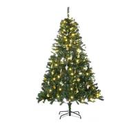 HOMCOM Árbol de Navidad con Luces LED Árbol Artificial Ø112x180 cm Verde