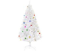 HOMCOM Árbol de Navidad Decoraciones Artificiales Incluidas 150/180 cm Verde
