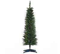 HOMCOM Árbol de Navidad Artificial 150 cm Ignífugo con 294 Puntas de Rama PVC y Soporte de Metal Decoración Navideña Interiores Verde Aosom España