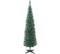 HOMCOM Árbol de Navidad Estrecho 180 cm, Árbol de Navidad Artificial con 321 Ramas, Soporte Metálico, Fácil de Montar, Decoración para Interior, Hogar, Oficina, Verde