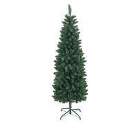 HOMCOM Árbol de Navidad Estrecho 183 cm Árbol de Navidad Grande Tipo Lápiz con Base Plegable y 479 Ramas para Dormitorio Oficina Verde