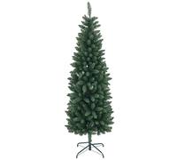 HOMCOM Árbol de Navidad Estrecho 183 cm Base Plegable 479 Ramas Verde
