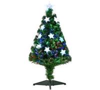 Homcom - Árbol de Navidad fibra óptica y 12 luces LED - Ø45x90 cm