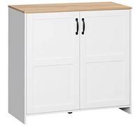 HOMCOM Armario de almacenamiento blanco efecto madera 90x39.5x88cm