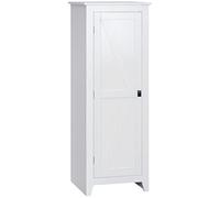 HOMCOM Armario de Almacenamiento Buffet Cocina, Mueble de Almacenamiento para Cuarto de baño, Ahorro de Espacio, Estilo clásico, con 3 estantes Ajustables, Altura 120 cm, Madera Blanca