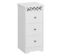 HOMCOM Armario de Almacenamiento Cajonera Multifuncional Gabinete Mueble para Cocina Salón Dormitorio Baño 3 Cajones 29.8x29.8x68.5cm Aosom España