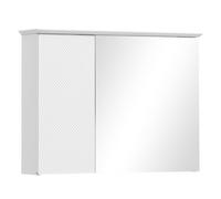 Homcom armario de baño con espejo armario con espejo para baño con estante ajustable mueble para baño estilo moderno 65x15x49 cm blanco
