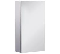 HOMCOM Armario de Baño con Espejo Puerta 2 Estantes de Almacenamiento 30x14x55cm Silver