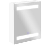 Armario Espejo De Tablero De Fibra Vidrio Homcom 50x15x60 Cm-blanco