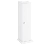 HOMCOM Armario de Baño Estrecho Mueble de Baño con Orificio para Papel Higiénico y Estantes Estilo Moderno para Espacios Pequeños 19,5x19,5x65 cm Blanco