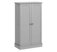 HOMCOM Armario de Cocina Armario Despensa Cocina con 2 Puertas y 16 Estantes Alacena Moderna con Estantes Ajustables para Comedor Salón 60x30x104 cm Gris