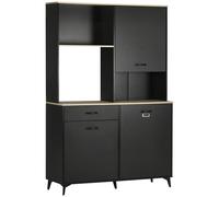 HOMCOM Armario de Cocina Buffet alto design industrial multi-almacenamiento - 3 puertas con estante cajón nicho amplia superficie Aosom España