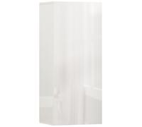 HOMCOM Armario de Pared para Baño con 2 Estantes de Vidrio Regulables y Puerta sin Tirador, Blanco Brillante Aosom España