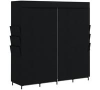 HOMCOM Armario de Tela Portátil con 5 Barras para Ropa 170x45x167 cm Negro Aosom España