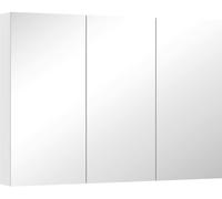Homcom Armario Espejo Baño 91.5x11.5x65 cm Blanco