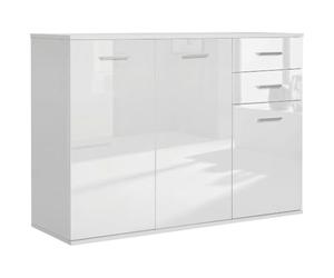 HOMCOM Armario Gabinete Mueble Buffet Multiusos con Puertas 106x35x76cm | Consola Aparador, Cajones, Organizador de Almacenaje, Comedor, Salón