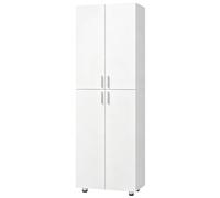 HOMCOM Armario Guardarropa con 4 Puertas, 180 cm, Blanco