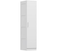 HOMCOM Armario Multiusos con Barra para Ropa, Estante, Puerta de Cierre Suave 40 x 52 x 180 cm Blanco