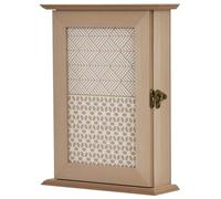 HOMCOM Armario para Llaves con 6 Ganchos Estilo Vintage Mueble de Pared de Madera para Llaves 20x6,5x26,5cm Madera