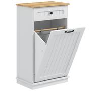 HOMCOM Armario para Ropa Sucia de Baño con Cajón Cesto para la Ropa Diseño Anti-vuelco Mueble de Baño Moderno 52x33x90 cm Blanco Aosom España