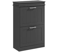 HOMCOM - Armario para zapatos, 2 puertas abatibles, estantes ajustables, para entrada, pasillo, 54 x 24 x 82,5 cm, color negro