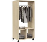 Homcom Armario ropero 60x40x128 cm madera natural