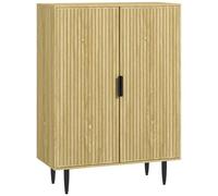 HOMCOM Armario zapatero que ahorra espacio para 15 pares de zapatos, zapatero de entrada con 4 estantes ajustables y patas de metal, 80x38x110cm, roble